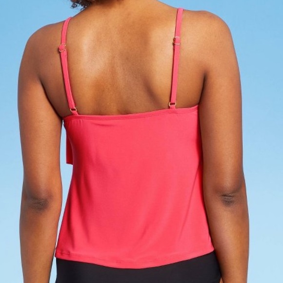 Women's Tiered Tankini Top - Aqua Green®
Coral Pink S. NWT - Picture 2 of 5